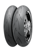 Two Continental ContiAttack SM Evo Motorcycle Tyres